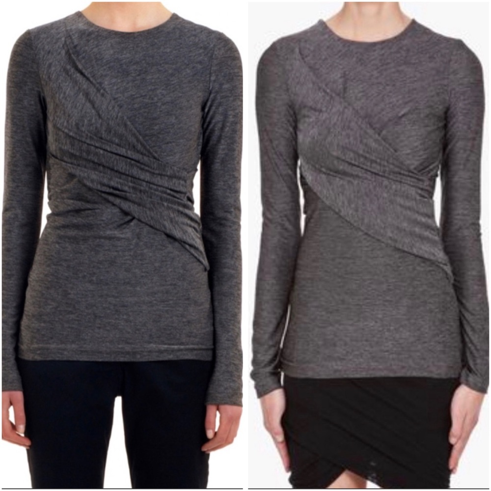 T By Alexander Wang Twisted Marled Stretchy Top